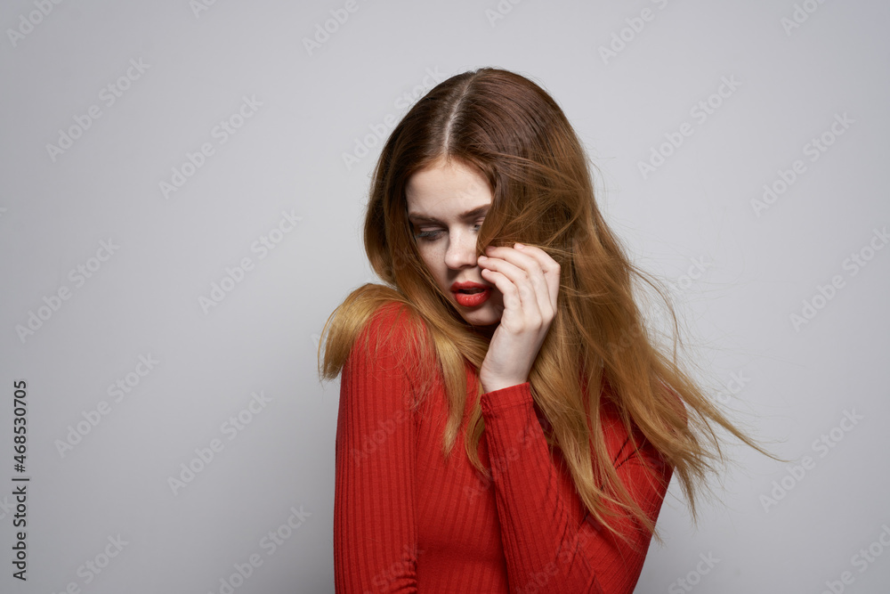 pretty woman attractive look hairstyle makeup studio