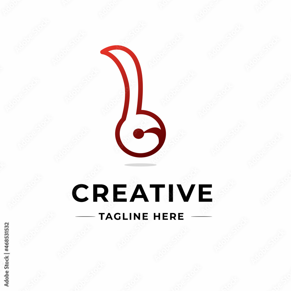 Letter b Creative Design With Gradient Style Letter b Creative Design With Gradient Style