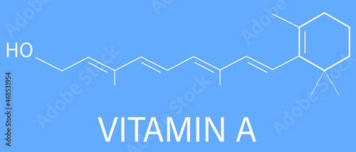 Vitamin A (retinol) molecule. Skeletal formula.	