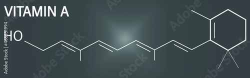 Vitamin A (retinol) molecule. Skeletal formula.	