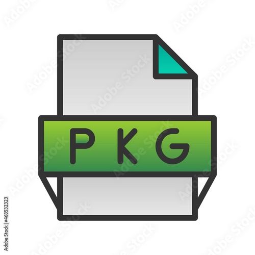 Pkg Filled Gradient Vector Icon Design photo