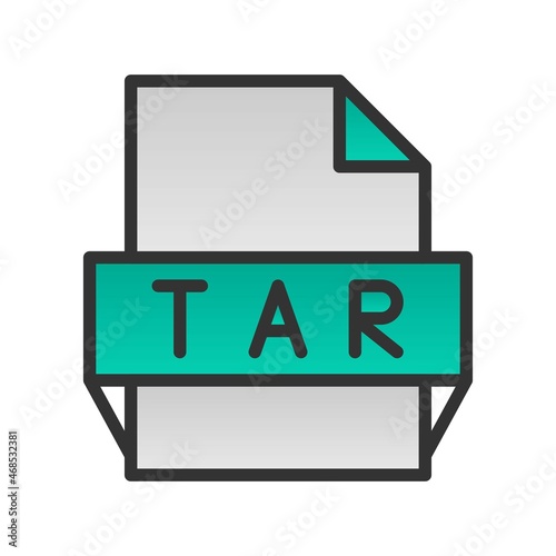 Tar Filled Gradient Vector Icon Design