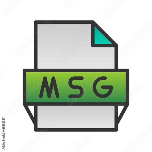 Msg Filled Gradient Vector Icon Design