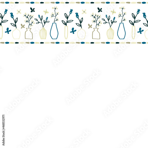 花と花瓶のフレームセット