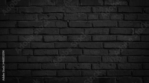 Fényképezés Black anthracite damaged rustic brick wall brickwork stonework masonry texture b