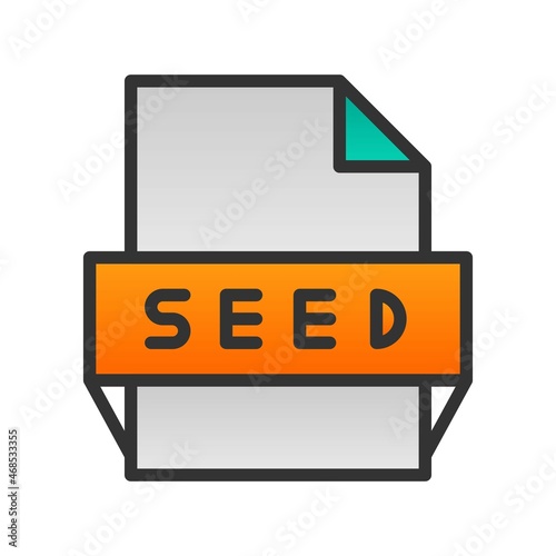 Seed Filled Gradient Vector Icon Design