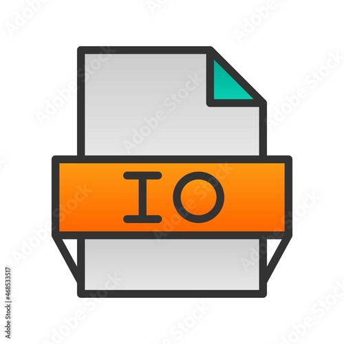 Io Filled Gradient Vector Icon Design