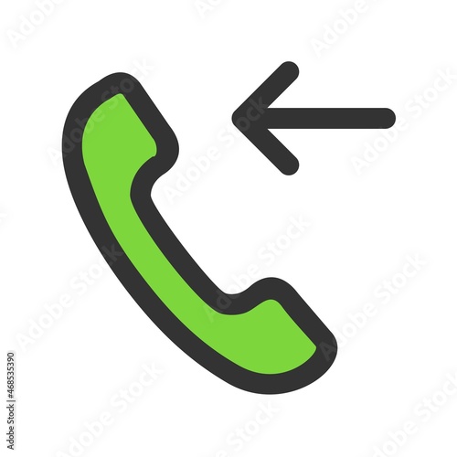 Incoming Call Filled Gradient Vector Icon Design