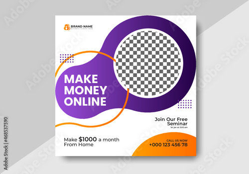 Modern Social Media Post Template Design