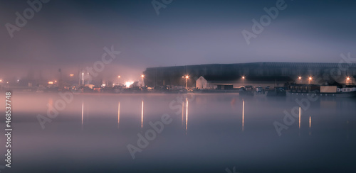 Fog in Bordeaux, france , nouvelle aquitaine , bassin à flot