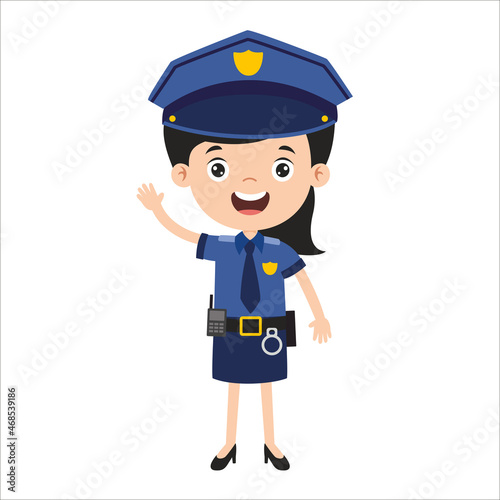 Cartoon Drawing Of A Police Officer