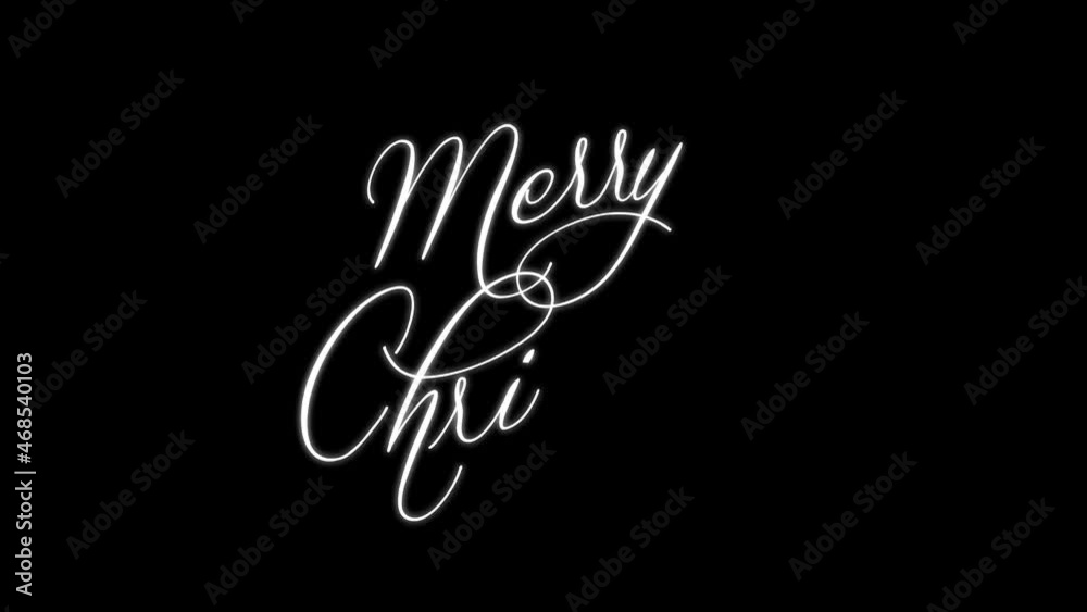 Christmas logo writing  animation movie ( 4K ).