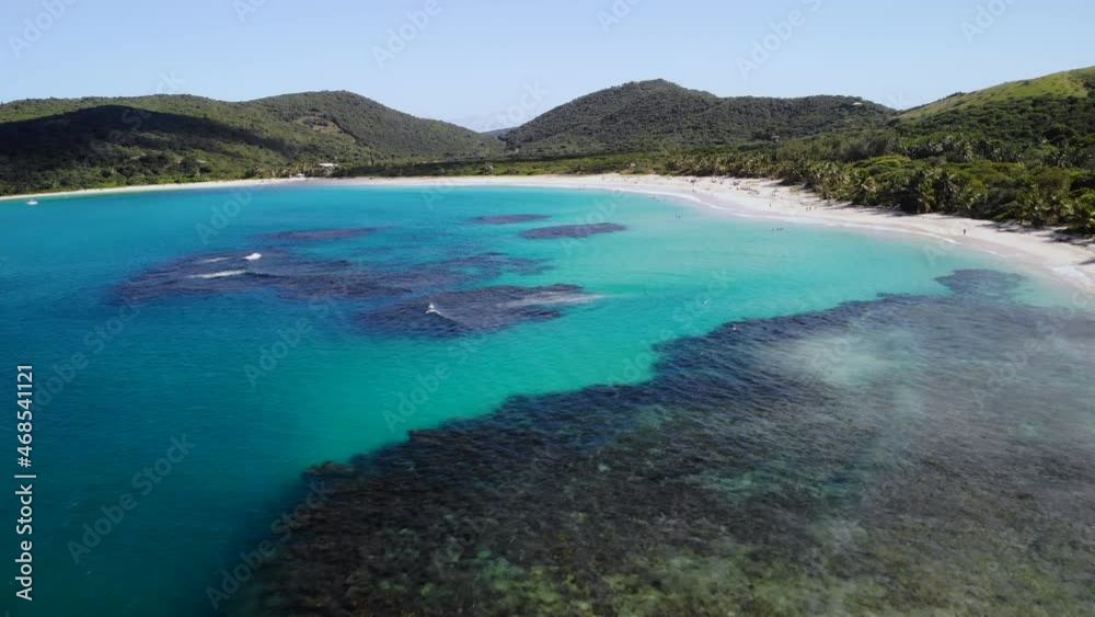 4K drone shot of Flamenco Beach in Culebra, Puerto Rico. 4K drone shot of Flamenco Beach in Culebra, Puerto Rico.
