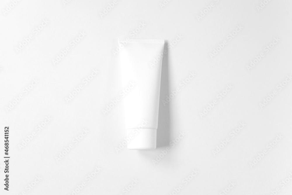 Template of white tube with skin lotion isolated on white background. Mockup container with cream for design presentation. Cosmetic Bottle Mock Up Template of white tube with skin lotion isolated on white background. Mockup container with cream for design presentation. Cosmetic Bottle Mock Up