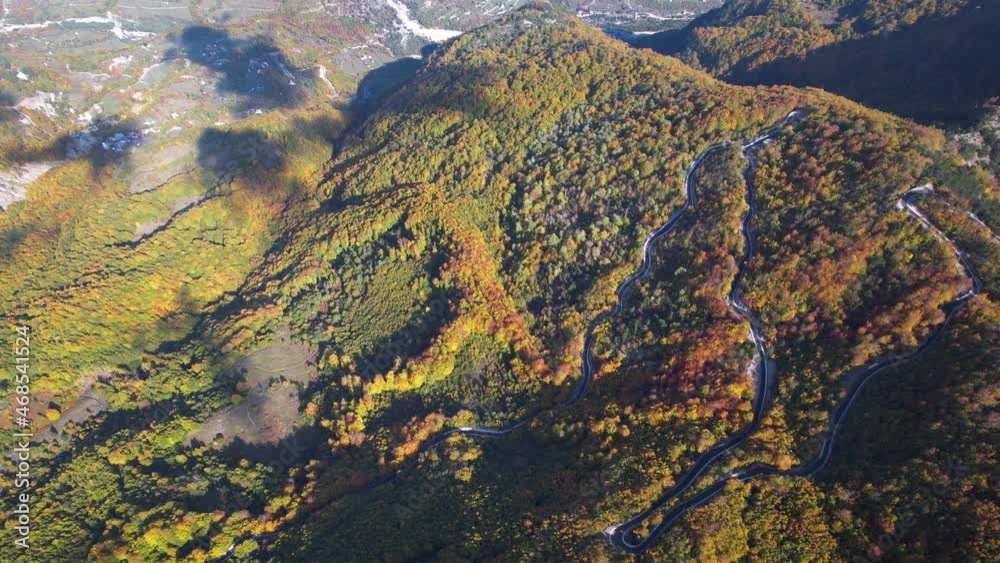 Mountain forest landscape in Autumn in Theth Albania, a top destination for hiking and climbing Mountain forest landscape in Autumn in Theth Albania, a top destination for hiking and climbing