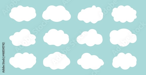 Set of clouds collection.Set of clouds.Logo and sign. Vector illustration.