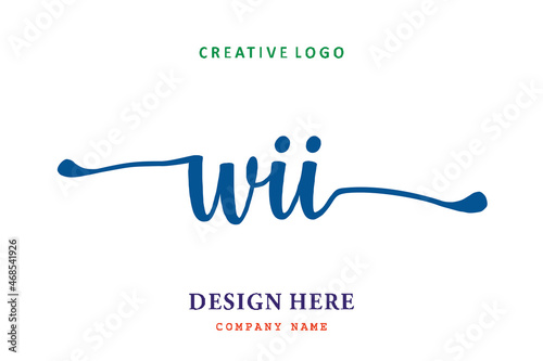 WII lettering logo is simple, easy to understand and authoritative photo
