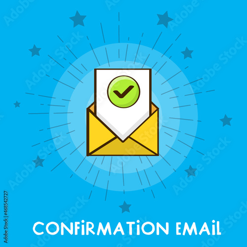 confirmation email vector icon or push message