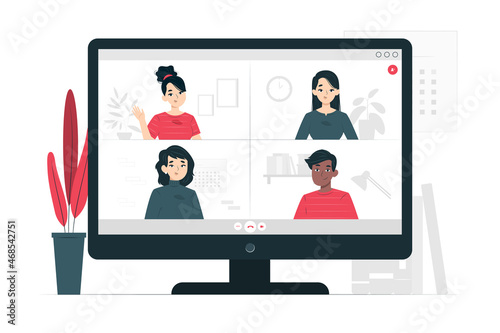 Online video calling concept 