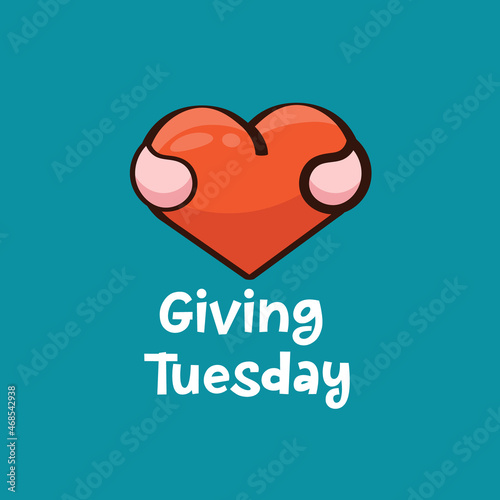 giving tuesday concept. Trendy flat vector concept.