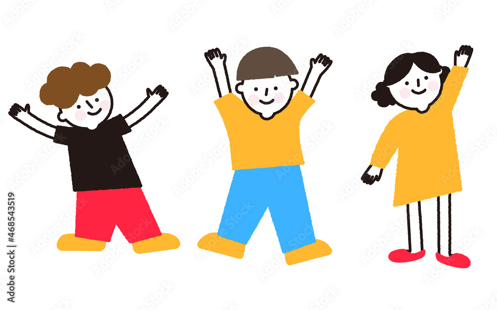 Vector illustrations of children having fun. Vector illustrations of children having fun.