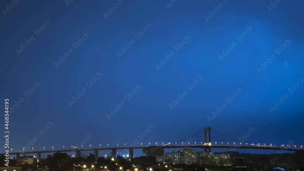 Orage in Timelapse, bordeaux , pont d'aquitaine , france, nouvelle aquitaine , bassin a flot