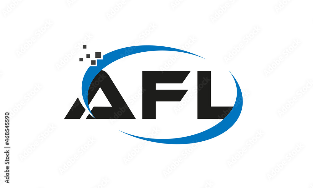 dots or points letter AFL technology logo designs concept vector Template Element