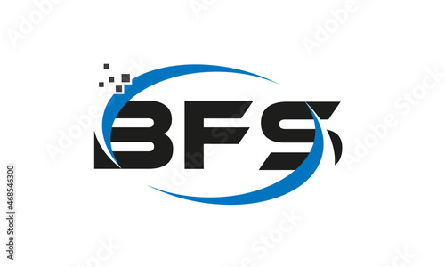 dots or points letter BFS technology logo designs concept vector Template Element photo