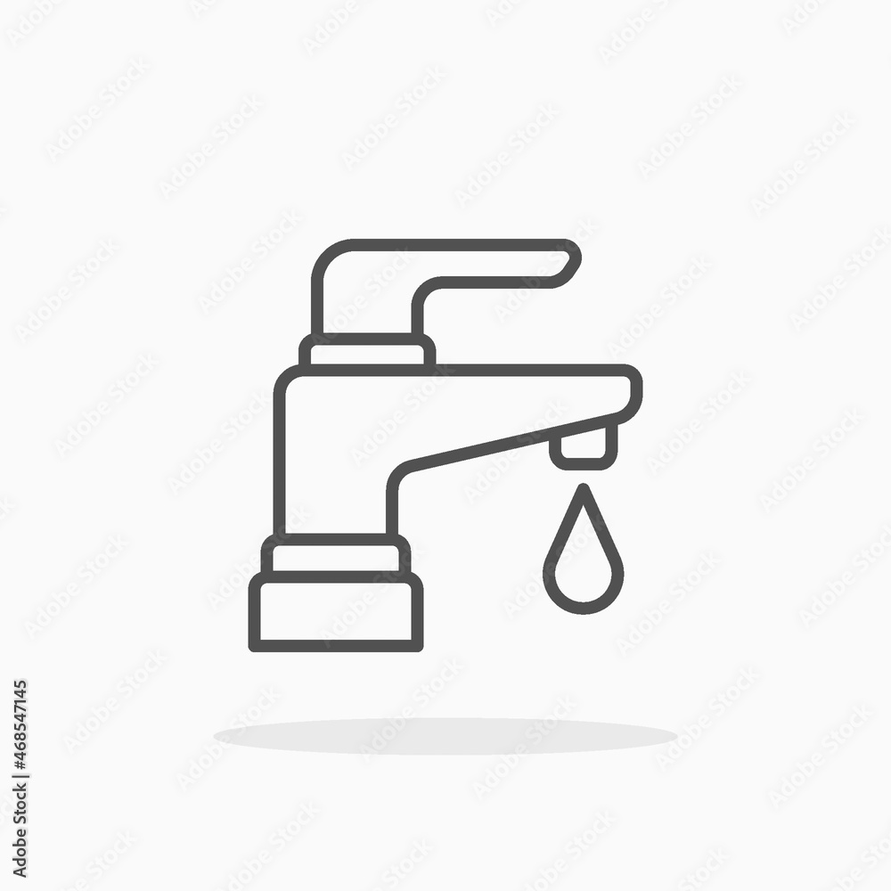 Water Tap icon. Editable Stroke and pixel perfect. Outline style. Vector illustration. Enjoy this icon for your project. Water Tap icon. Editable Stroke and pixel perfect. Outline style. Vector illustration. Enjoy this icon for your project.