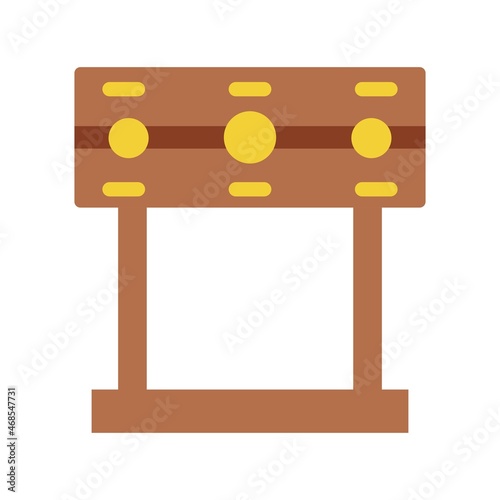 Pillory Flat Vector Icon Design