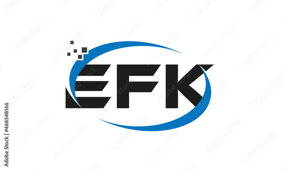 dots or points letter EFK technology logo designs concept vector Template Element dots or points letter EFK technology logo designs concept vector Template Element