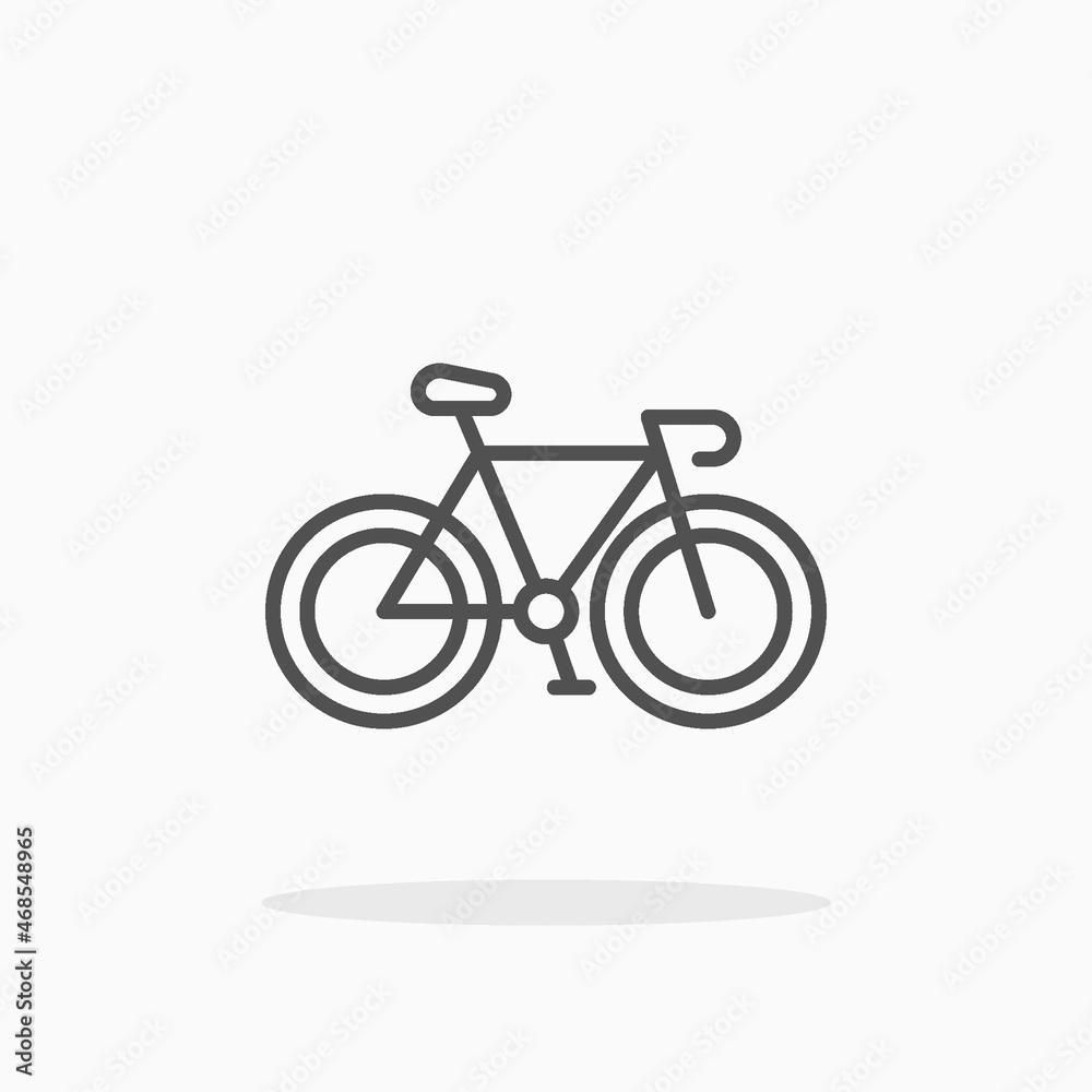 Bicycle icon. Editable Stroke and pixel perfect. Outline style. Vector illustration. Enjoy this icon for your project.