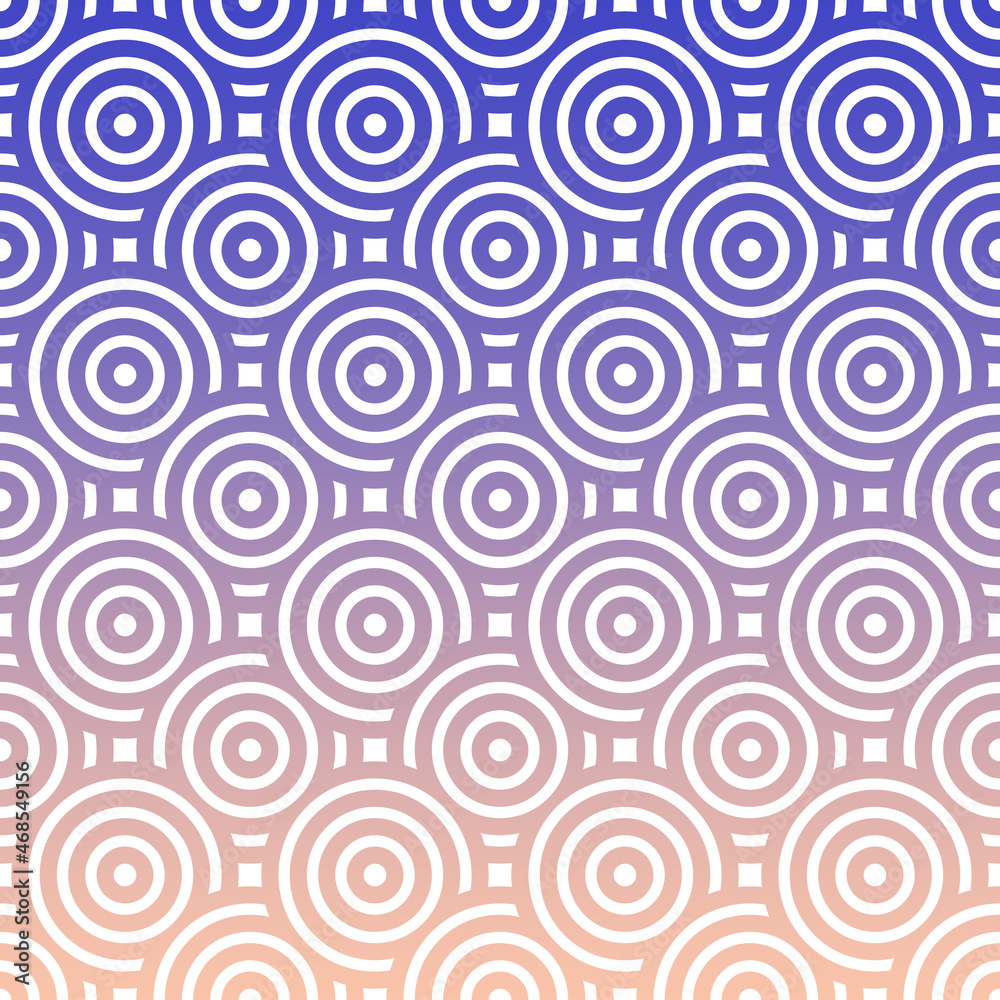 Overlapping Circles Pattern. Abstract Background. Ethnic pattern background. Seamless pattern.