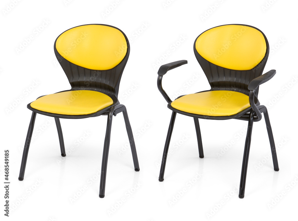 Office chair at different angles isolated white background Office chair at different angles isolated white background