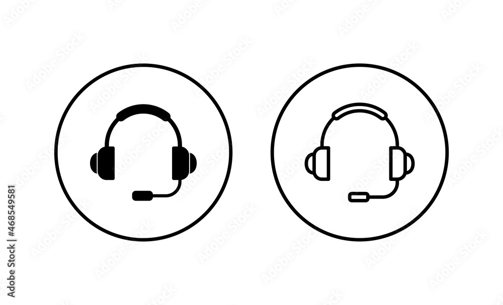 Headphone icons set. Headset sign and symbol Headphone icons set. Headset sign and symbol