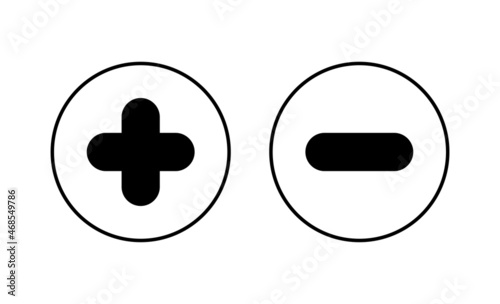 Plus and minus icons set. plus sign and symbol. add plus icon