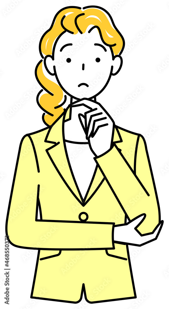 解決策を考えているスーツ姿の可愛いい女性 イラスト ベクター
Cute woman in a suit thinking of a solution illustration vector 解決策を考えているスーツ姿の可愛いい女性 イラスト ベクター
Cute woman in a suit thinking of a solution illustration vector