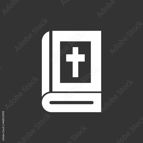  Bible Glyph Inverted Vector Icon Design