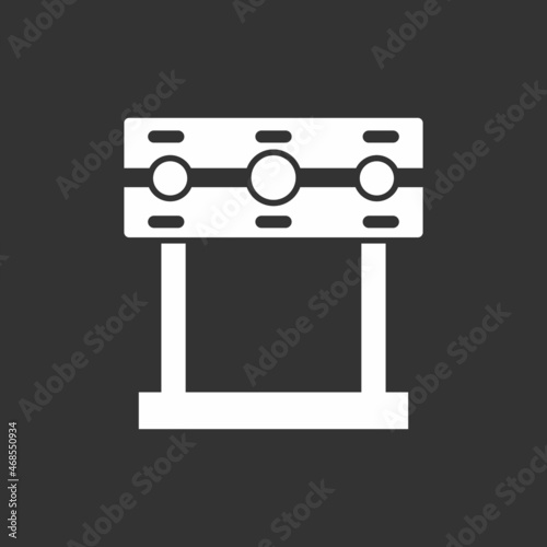 Pillory Glyph Inverted Vector Icon Design