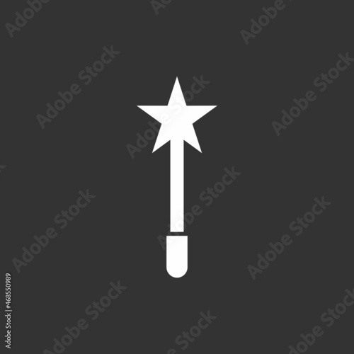 Morning star Glyph Inverted Vector Icon Design