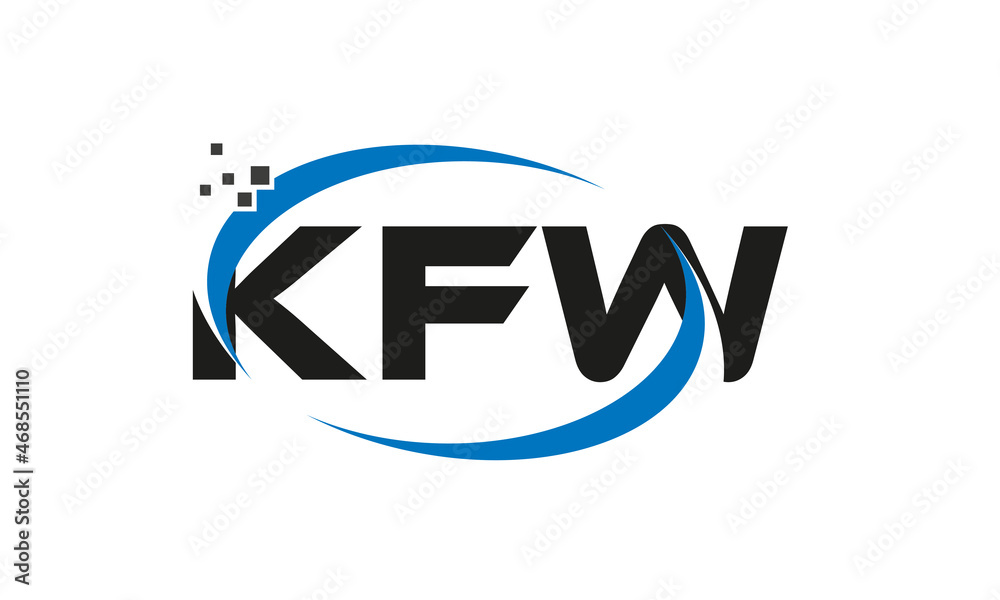 dots or points letter KFW technology logo designs concept vector Template Element dots or points letter KFW technology logo designs concept vector Template Element