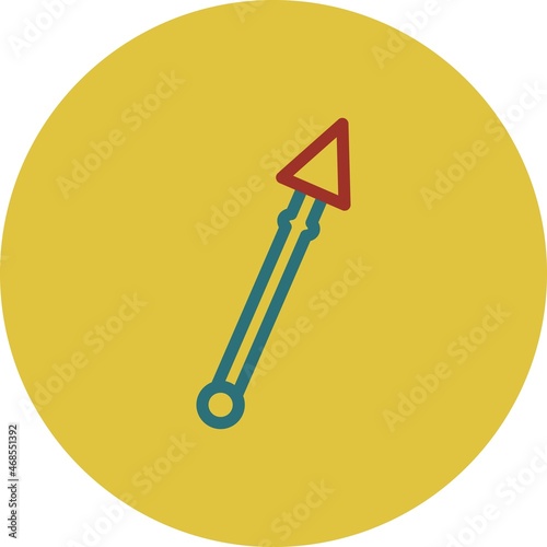 Lance Line Two Color Vector Icon Design