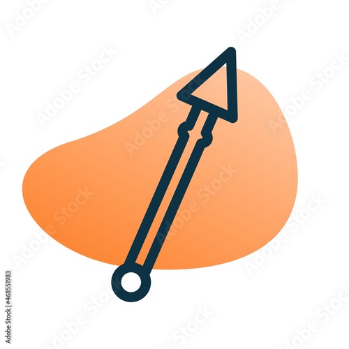 Lance Line Bubble Gradient Vector Icon Design