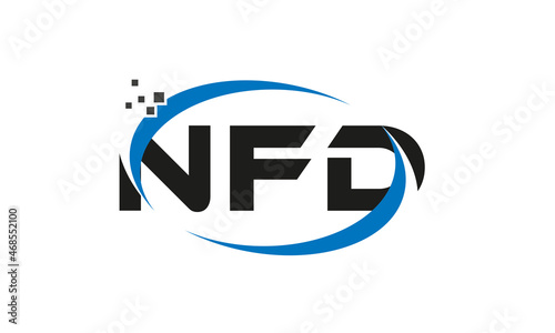 dots or points letter NFD technology logo designs concept vector Template Element photo