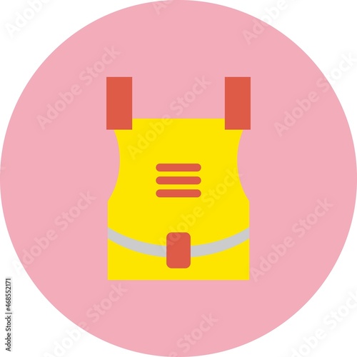 Armour Flat Circle Vector Icon Design