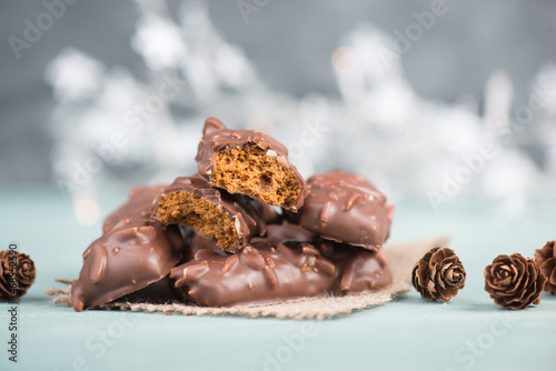 Nurnberg elisen gingerbread with almonds, traditional german christmas sweets photo