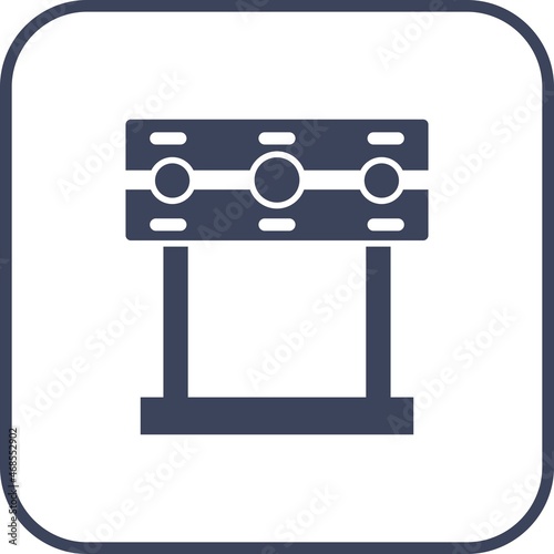Pillory Glyph Round Corner Vector Icon Design