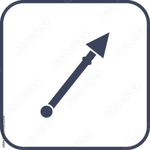 Lance Glyph Round Corner Vector Icon Design