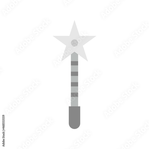 Morning star Flat Gray Scale Vector Icon Design