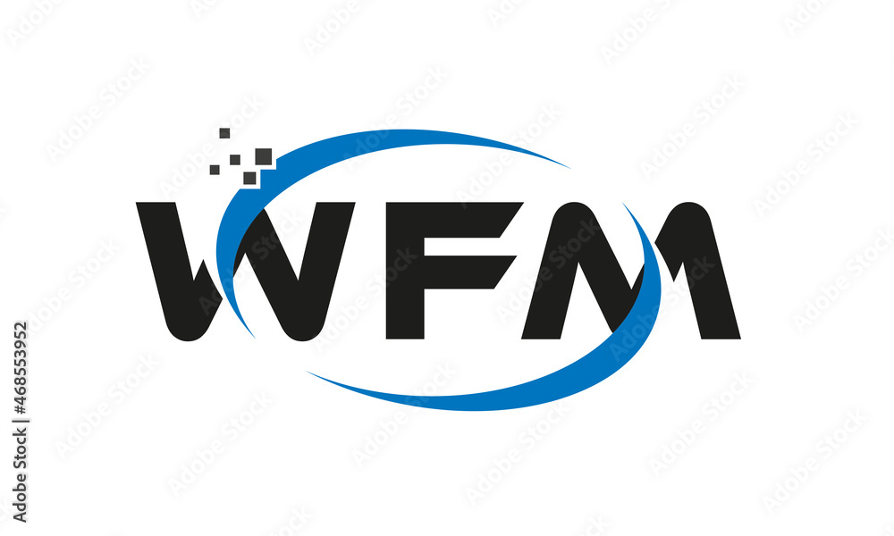 dots or points letter WFM technology logo designs concept vector Template Element dots or points letter WFM technology logo designs concept vector Template Element